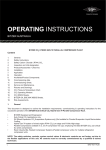 OPERATING INSTRUCTIONS