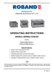 OPERATING INSTRUCTIONS