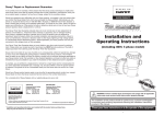 Installation and Operating Instructions