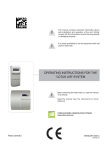 OPERATING INSTRUCTIONS FOR THE "LOTUS AIR" SYSTEM