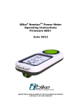 iBike® NewtonTM Power Meter Operating Instructions Firmware 600