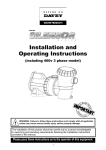 Installation and Operating Instructions