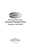 Universal Sample Pump 224-PCXR4 Operating Instructions 37712
