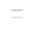 LTS-1500 Fiber Optic Test Set Operating Instructions