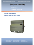 INSTALLATION AND OPERATING INSTRUCTIONS HR Series II Hot