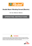 Operating Instructions Double Beam Screed Electric