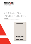 Thermann Continuous Flow Hot Water System | Operating Instructions