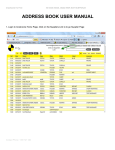 ADDRESS BOOK USER MANUAL