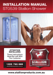 INSTALLATION MANUAL ST0539 Stallion Shower
