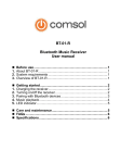 BT-01-R Bluetooth Music Receiver User manual