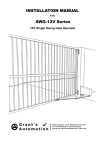 INSTALLATION MANUAL SWG-12V Series