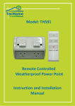 Model: TH591 Remote Controlled Weatherproof Power Point