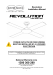 Revolution Installation Manual National Warranty Line