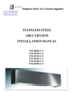 STAINLESS STEEL AIR CURTAINS INSTALLATION MANUAL