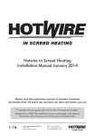 Hotwire In Screed Heating Installation Manual