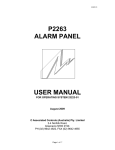 P2263 ALARM PANEL USER MANUAL
