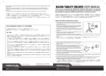 HA300 TABLET HOLDER USER MANUAL