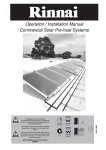 Operation / Installation Manual Commercial Solar Pre