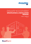 Exsulite Kooltherm Specification & Installation Manual