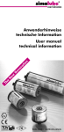 Anwenderhinweise technische Information User manual technical