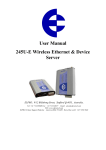 User Manual 245U-E Wireless Ethernet & Device Server