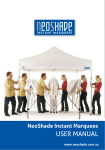 USER MANUAL - Instant Shade Marquees
