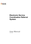 Electronic Service Coordination Referral System User Manual