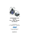 HYDROSENSE 3410 On-line Oil in Water Monitor User Manual