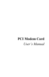 PCI Modem Card User's Manual