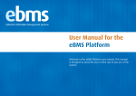 User Manual for the eBMS Platform