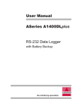 ASeries A1400DLplus User Manual RS-232 Data Logger
