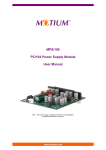 MPS/100 PC/104 Power Supply Module User Manual