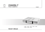 Linn Chakra Power Amplifiers User's Manual: Chakra 2100, 3100