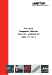 User manual Temperature Calibrator JOFRA CTC-140