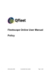 Fleetscape Online User Manual Policy