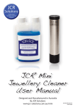 JCR Mini Jewellery Cleaner User Manual