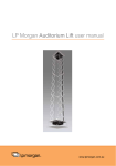 LP Morgan Auditorium Lift user manual