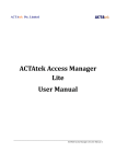 ACTAtek Access Manager Lite User Manual