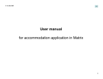 User manual for accommodation application in Matrix