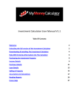 Investment Calculator User Manual V1.1