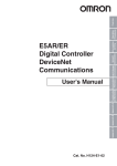 E5AR/ER Digital Controller DeviceNet Communications User's Manual