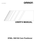 3F88L-160/162 Cam Positioner USER'S MANUAL