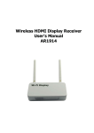 Wireless HDMI Display Receiver User's Manual AR1914