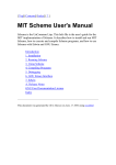 MIT Scheme User's Manual: MIT Scheme User's Manual