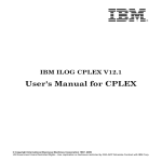 User's Manual for CPLEX - Faculty of Science HPC Site
