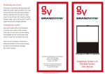 Grandview Scissor Lift Portable Screen User Manual