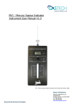 MVI - Mercury Vapour Indicator Instrument User Manual V1.0