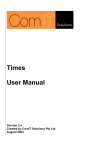 Times User Manual