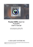 Pocket VDRC client for PocketPC User's manual