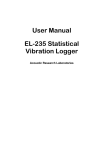 User Manual EL-235 Statistical Vibration Logger - Tech